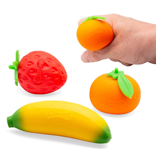 Fairsky Scrunchems Funky Squish Fruits Fidget Toy 3 Pack