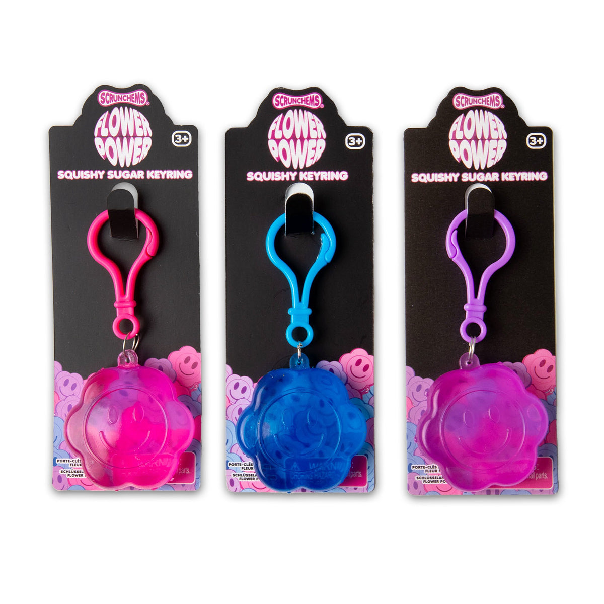 Scrunchems Flower Power Sugar Groovy Squishy Keychain Toy