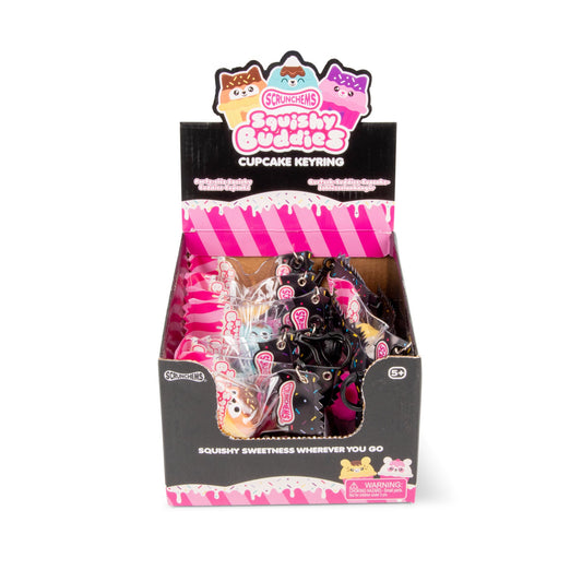 Scrunchems Cupcake Mochi Groovy Squishy Fidget Toy Keyring