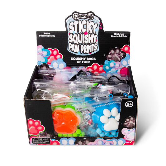 Scrunchems Paw Prints Sticky Squishy Fidget Toy