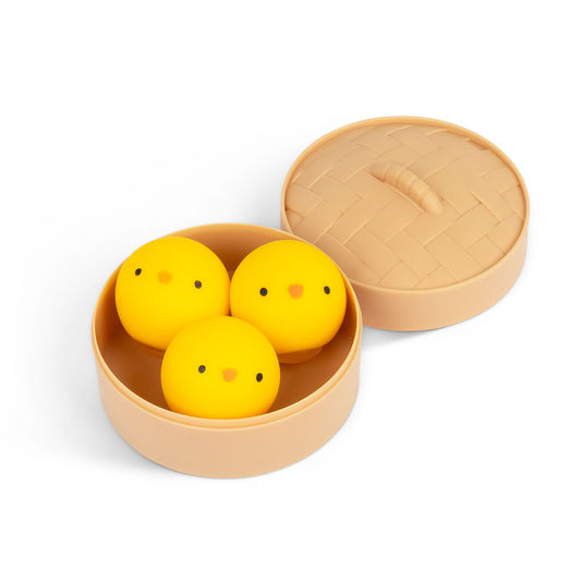 Scrunchems Chick Mini Dumplings Groovy Squishy Fidget Toy 3 Pack