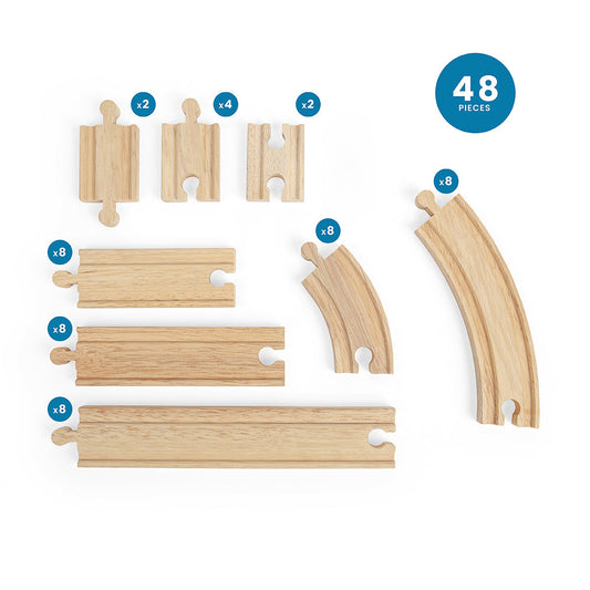 Bigjigs Rail Curves and Straights Wooden Train Accessory