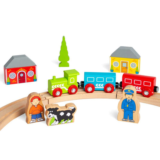 Bigjigs Rail My First Train Set Wooden Railway Toy
