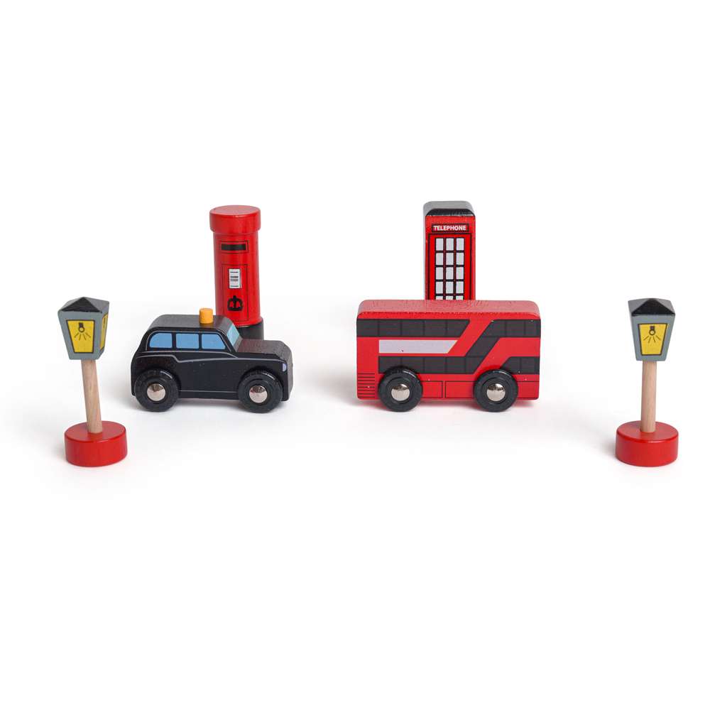 Bigjigs Rail Road Signs Pack Wooden Train Accessory