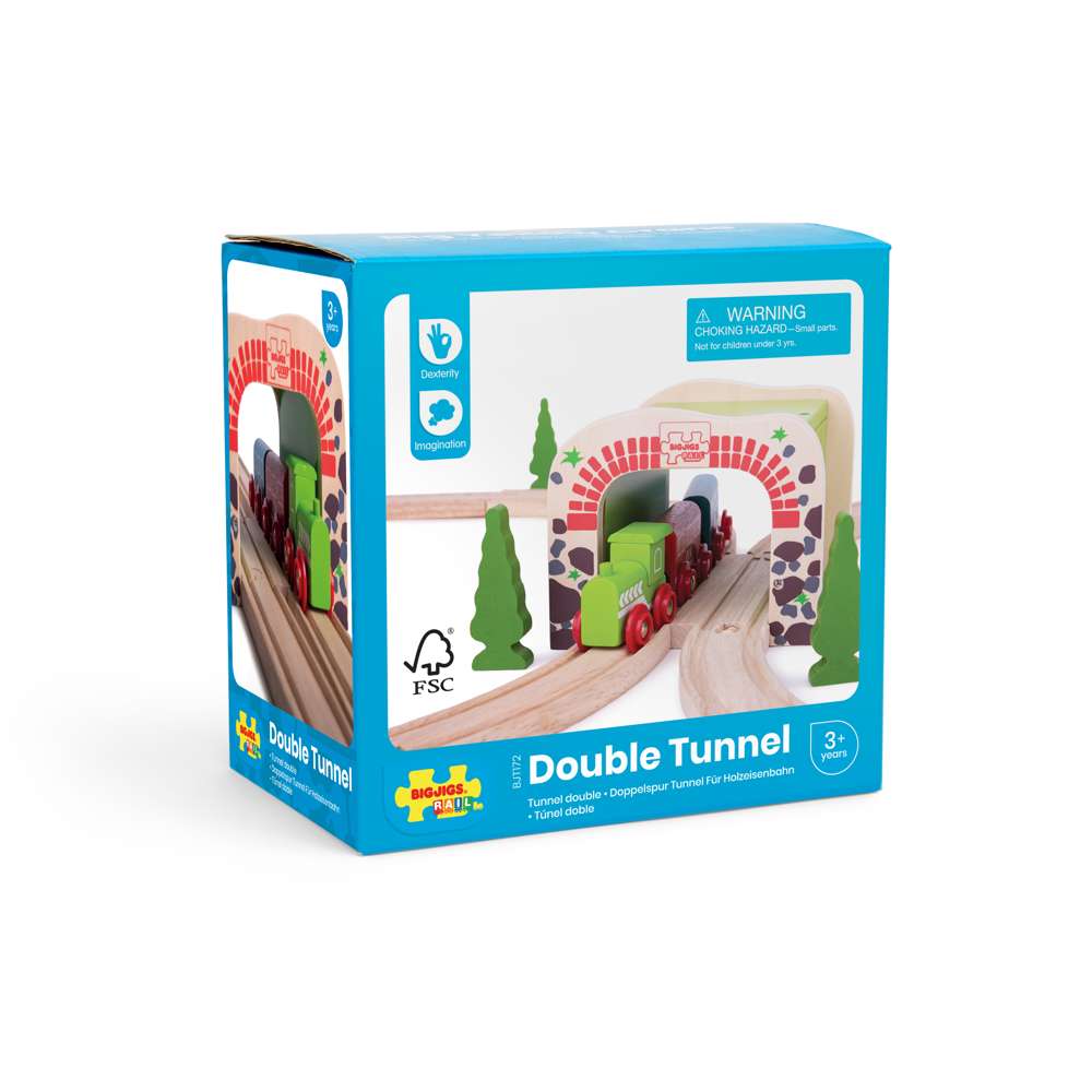 Bigjigs Rail Double Tunnel Wooden Train Accessory
