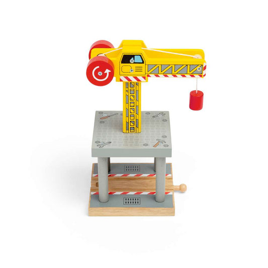 Bigjigs Rail Big Yellow Crane Wooden Train Accessory