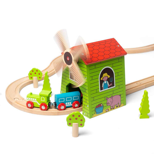 Bigjigs Rail Country Windmill Wooden Train Accessory