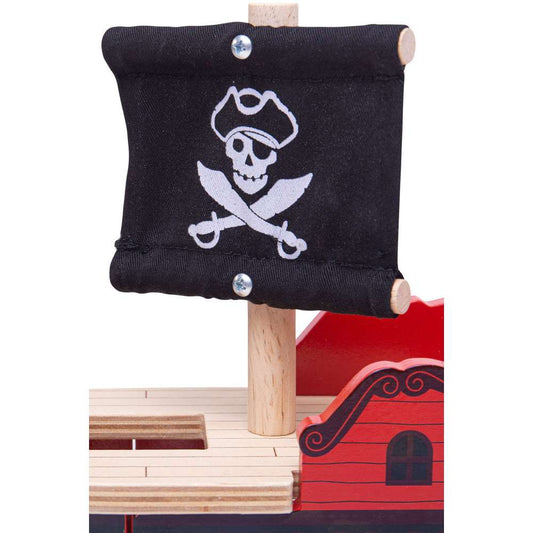Bigjigs Rail Pirate Galleon Wooden Train Accessory