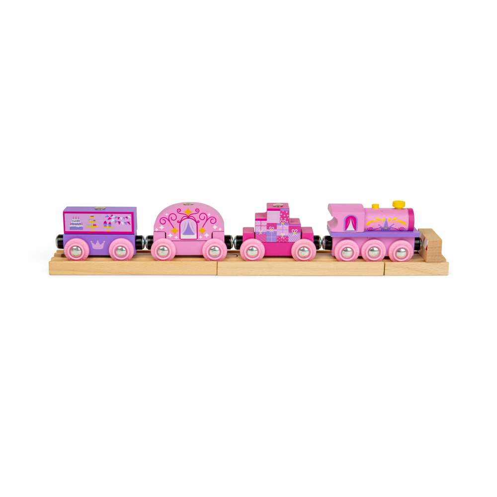 Bigjigs Rail Princess Train Wooden Railway Toy 9 Pack