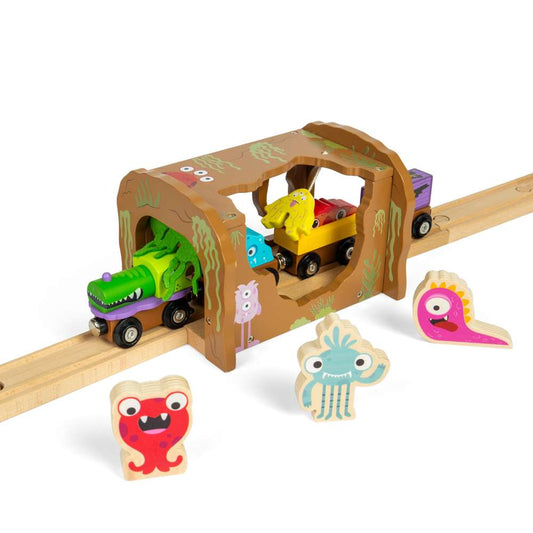 Bigjigs Rail Monster Tunnel Wooden Train Accessory