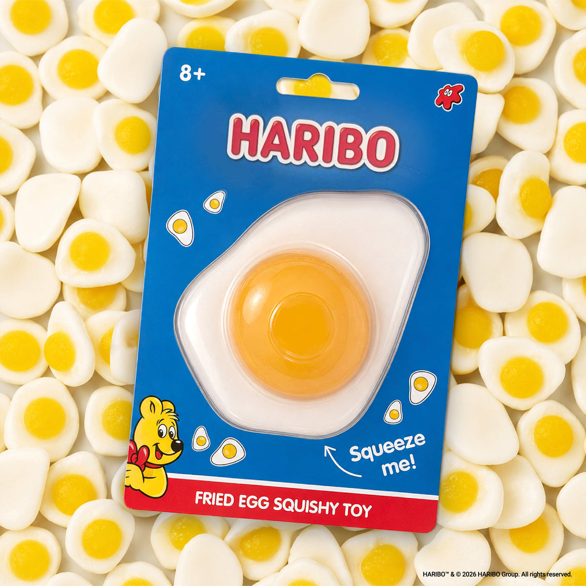 HARIBO Fried Egg Squishy Toy Fidget Stress Reliever