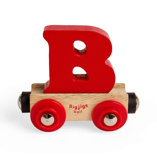 Bigjigs Rail Name Letters and Numbers B Wooden Train Accessory