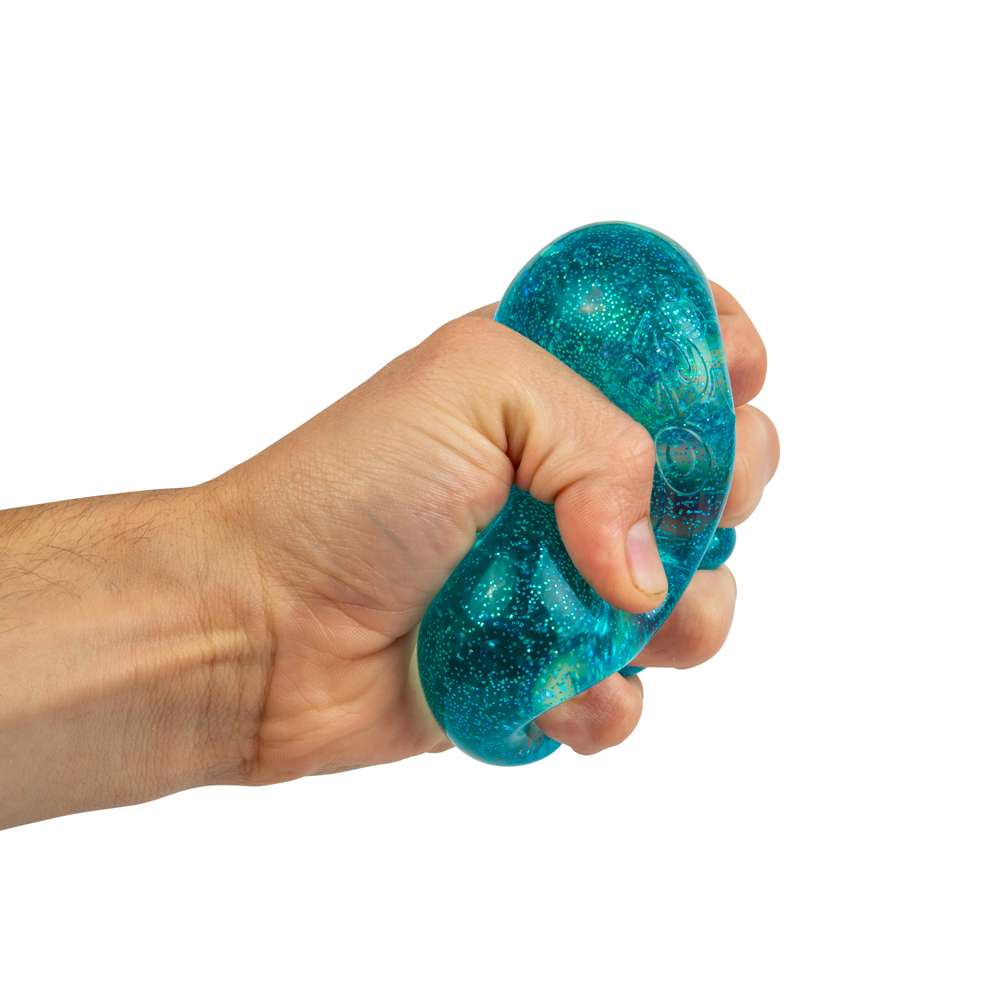 NeeDoh Glitter & Glow Nice Cube Super Solid Squish Fidget Toy