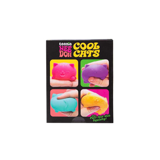 NeeDoh Teenie Cool Cats Velvet Squeeze Fidget Toy 4 Pack
