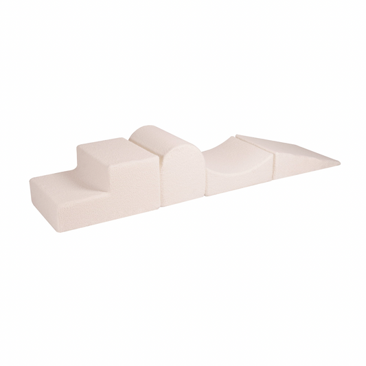 Soft Play Kingdom Bouclé Playsystem White 3 or 4 Pieces