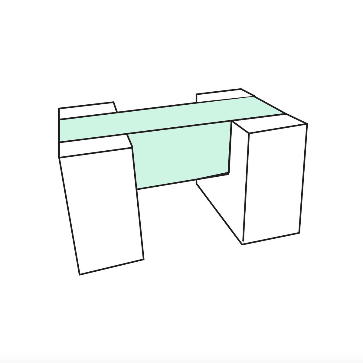 Soft Play Kingdom Balance Beam Pastel Mint White