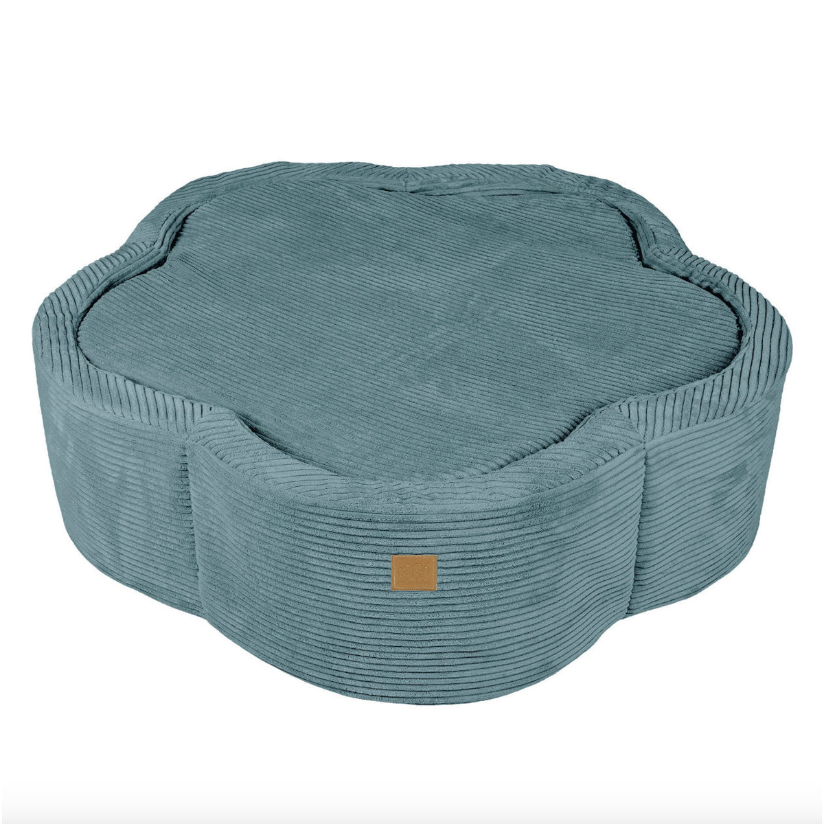 Soft Play Kingdom Corduroy Flower Ball Pit Turquoise