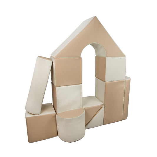 Soft Play Kingdom Castle Set 11 Piece Beige
