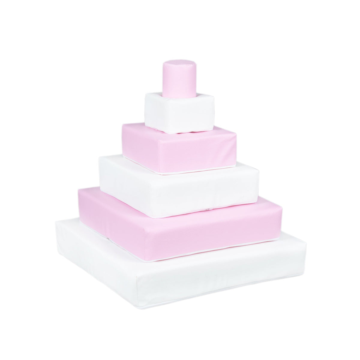 Soft Play Kingdom Pyramid Stacking Tower Pastel Pink