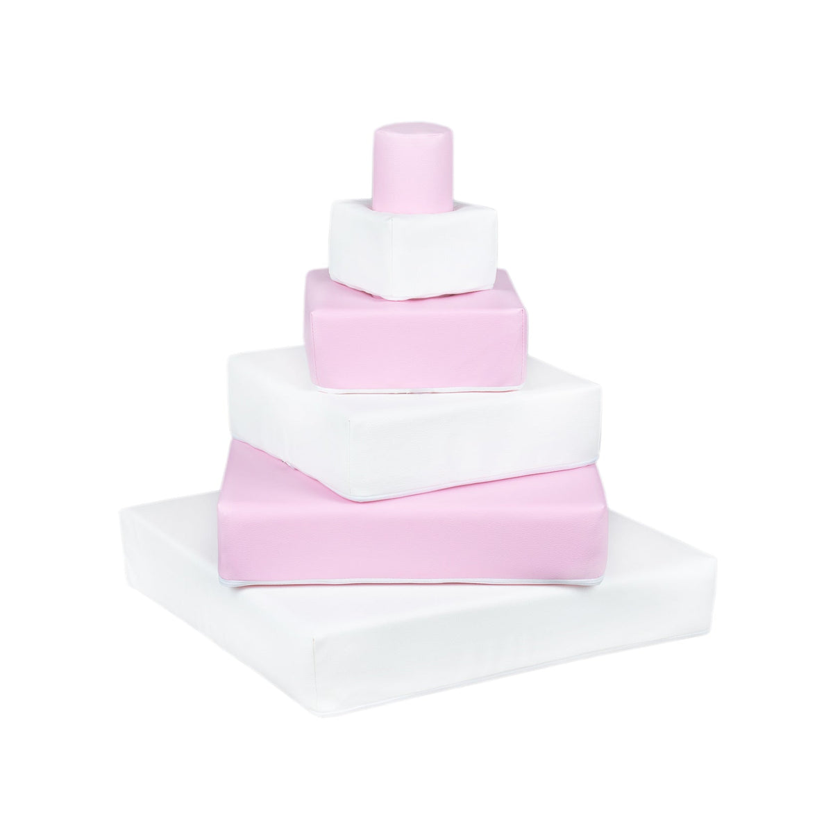Soft Play Kingdom Pyramid Stacking Tower Pastel Pink