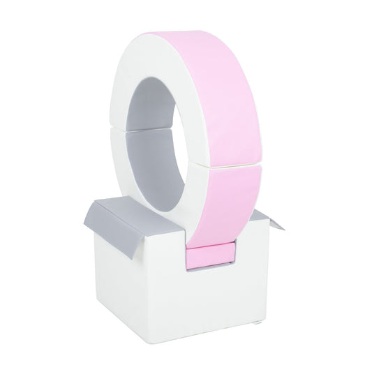 Soft Play Kingdom Separate Hoop & Cube Step & Slide Set Add-On Pink