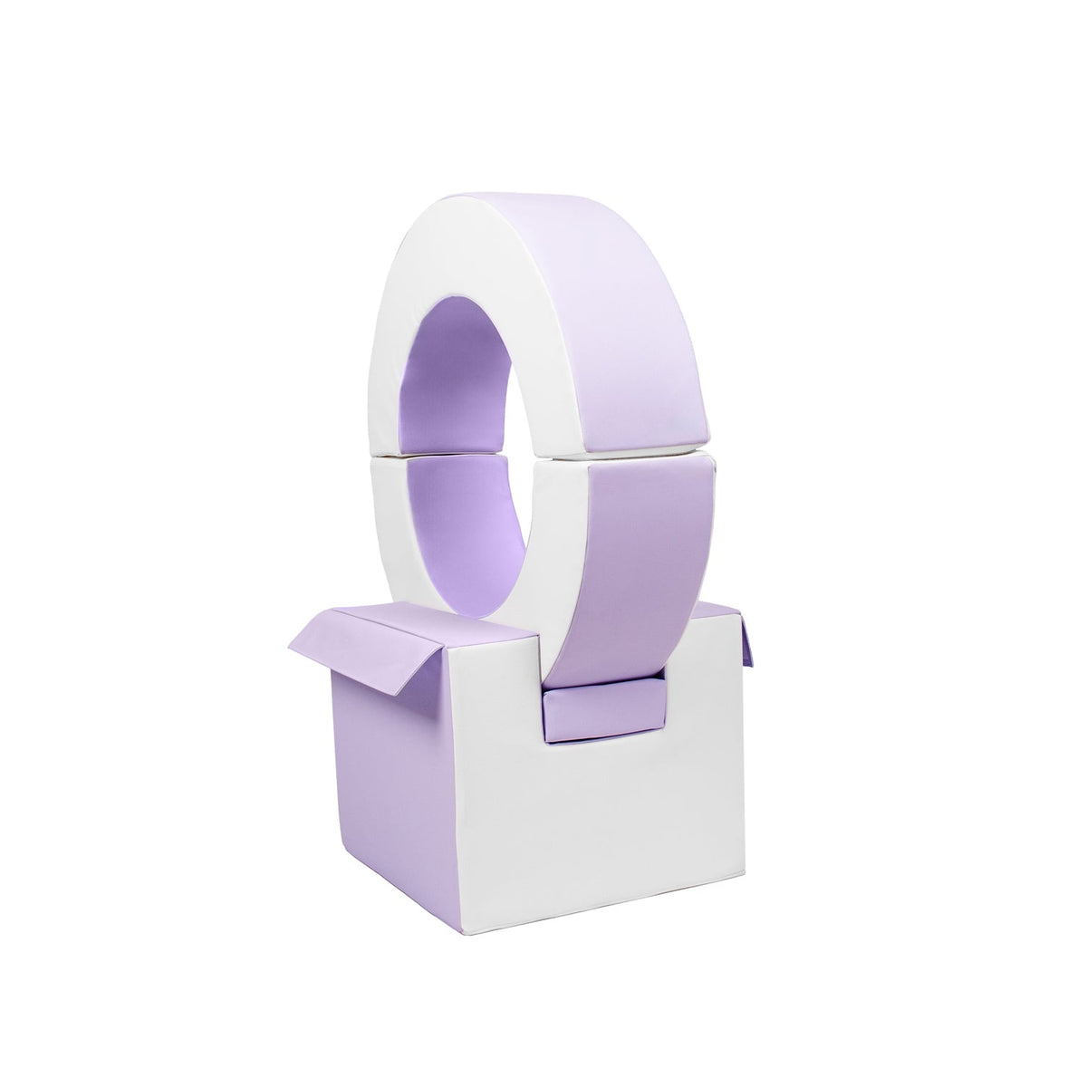 Soft Play Kingdom Separate Hoop & Cube Step & Slide Add-On Lilac White