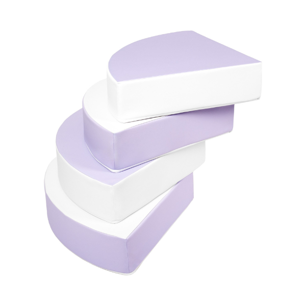 Soft Play Kingdom Circle Stacking Blocks Lilac & White