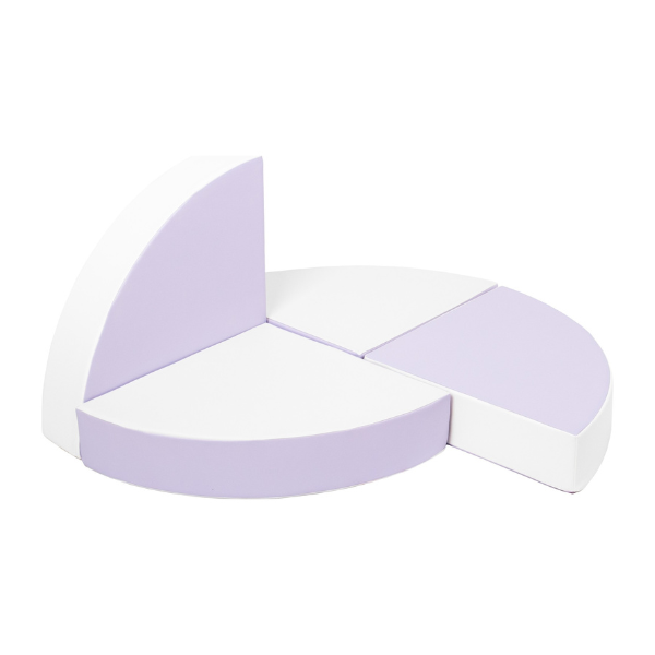 Soft Play Kingdom Circle Stacking Blocks Lilac & White