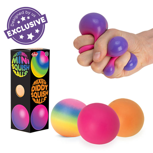 Scrunchems Mixed Mini Squish Balls Groovy Squishy Fidget Toy 3 Pack