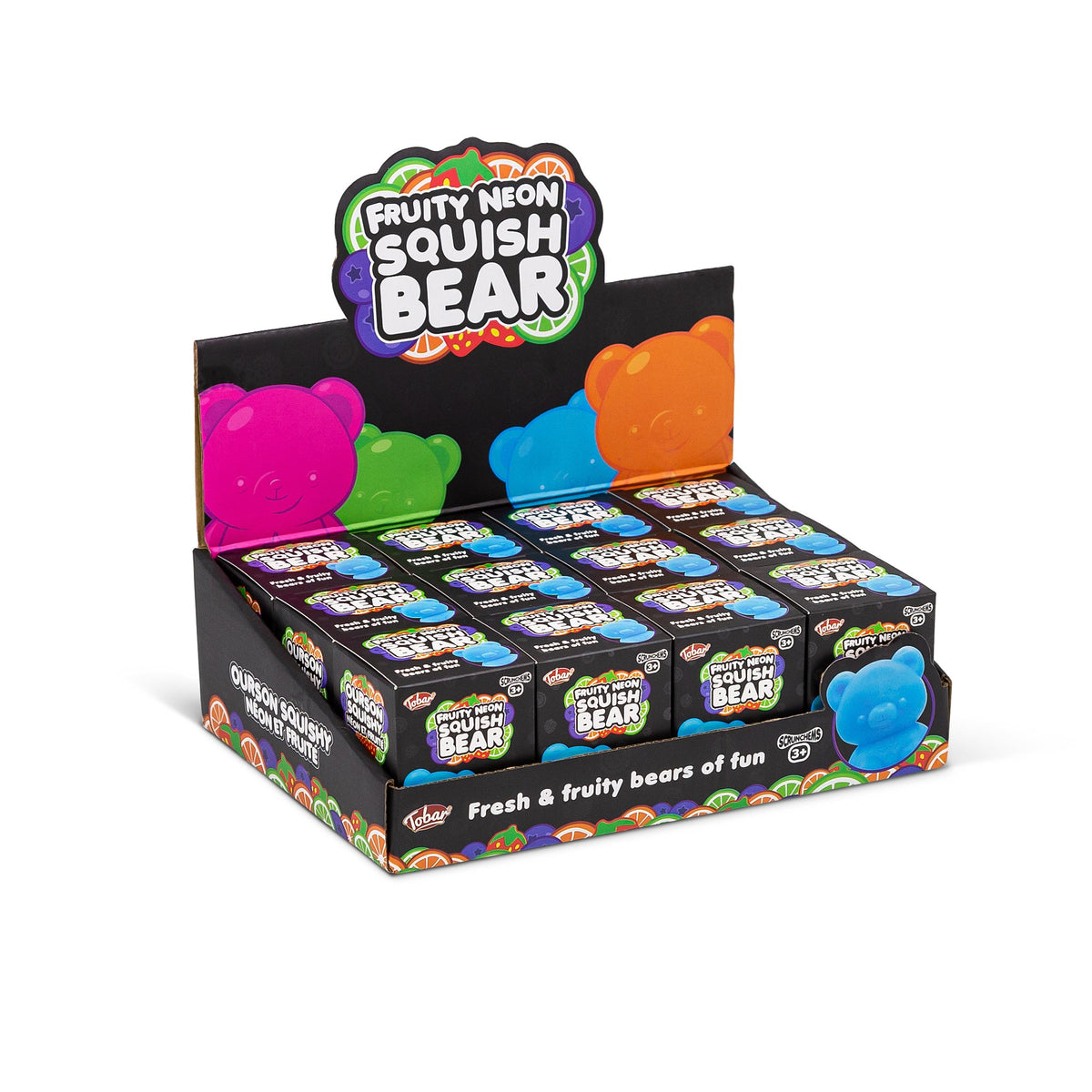 Scrunchems Fruity Neon Squish Bears Scented Groovy Squishy Fidget Toy