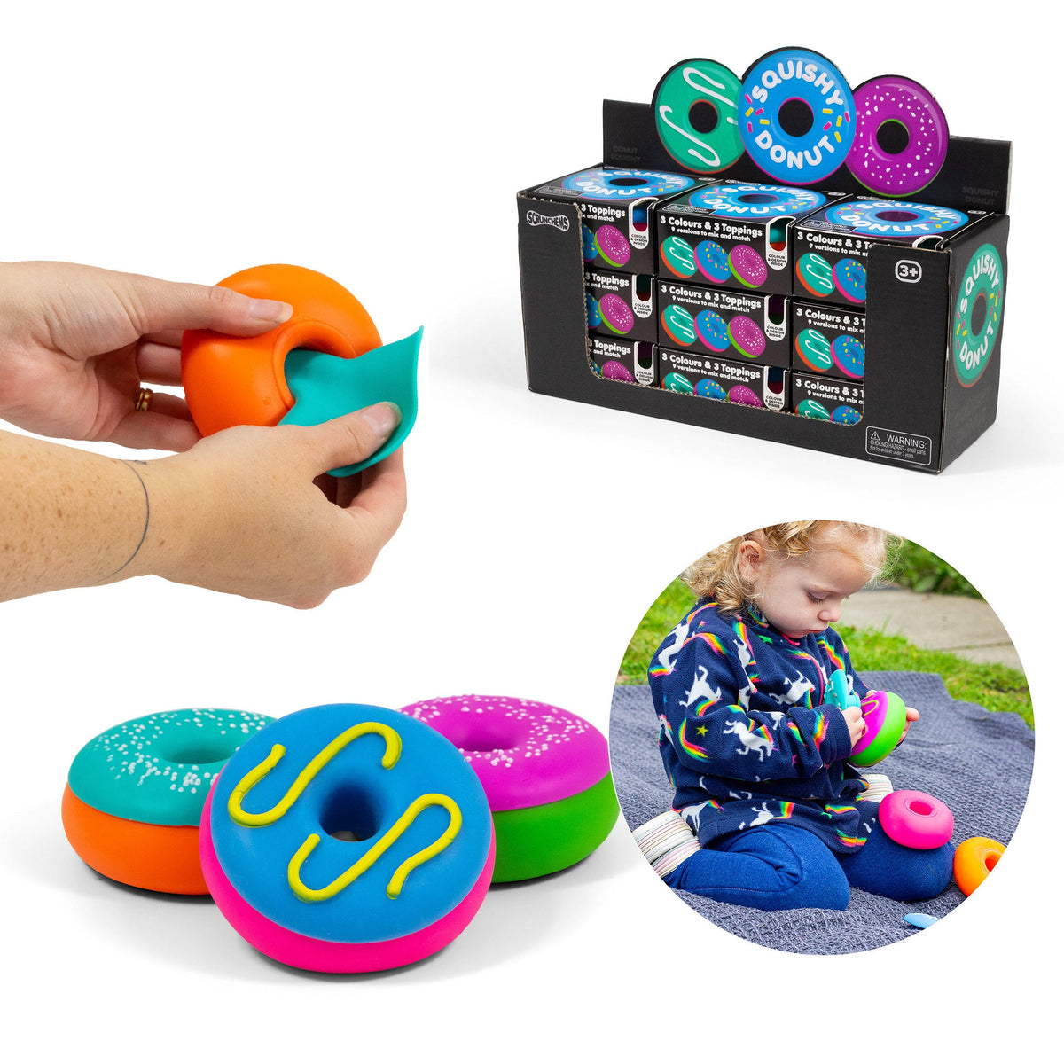 Scrunchems Donut Groovy Squishy Fidget Toy