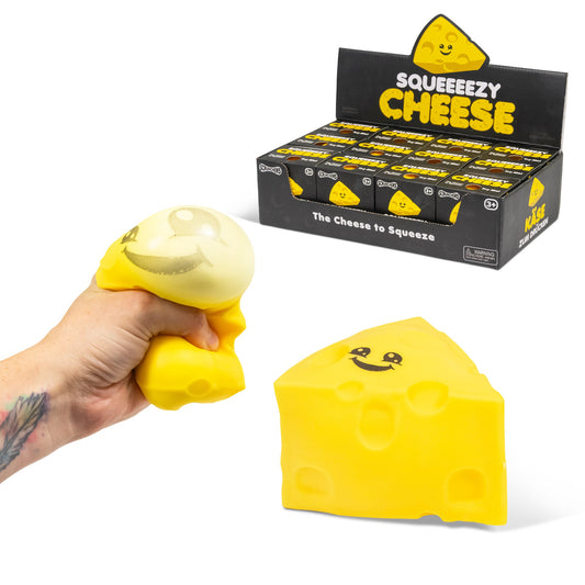 Scrunchems Squeezy Cheese Groovy Squishy Fidget Toy