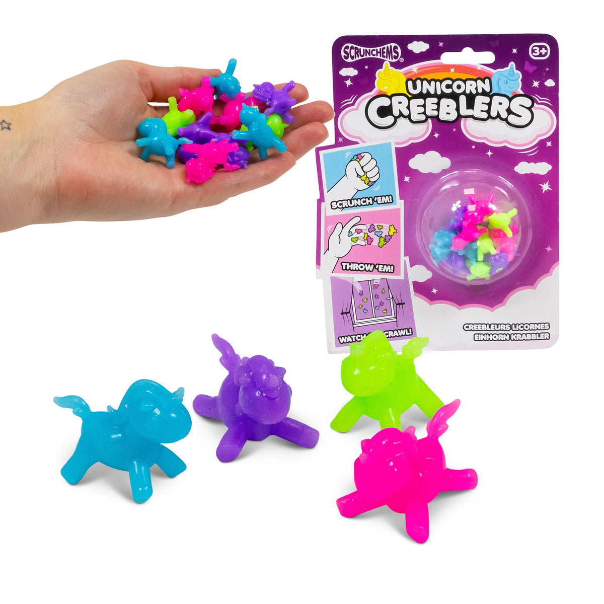Scrunchems Unicorn Creeblers Groovy Squishy Fidget Toy