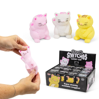 Scrunchems Stretchies Lucky Cat Sand Filled Groovy Squishy Fidget Toy