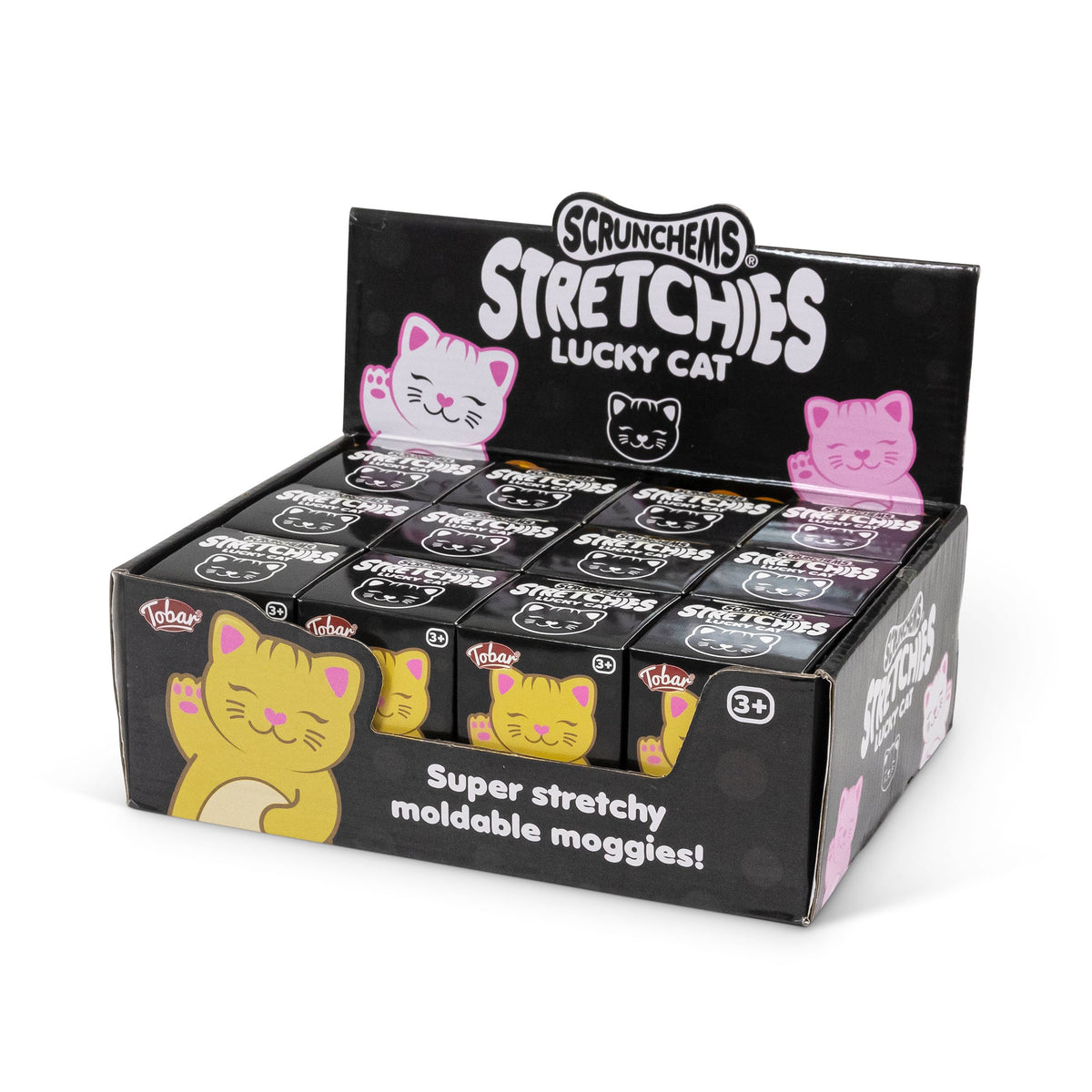 Scrunchems Stretchies Lucky Cat Sand Filled Groovy Squishy Fidget Toy