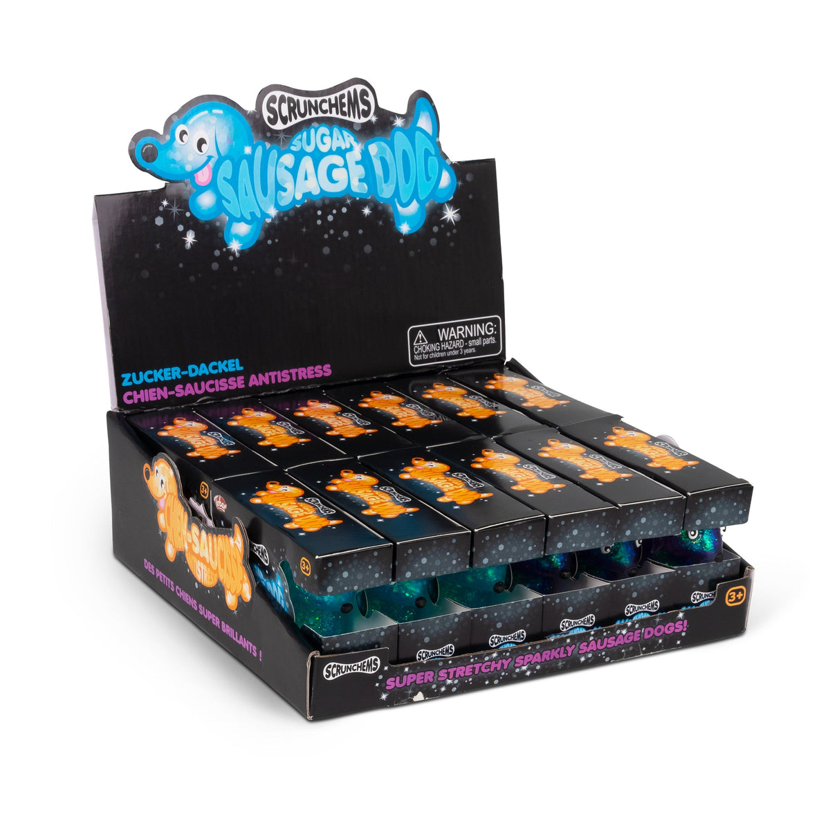 Scrunchems Sugar Sausage Dog Groovy Squishy Fidget Toy