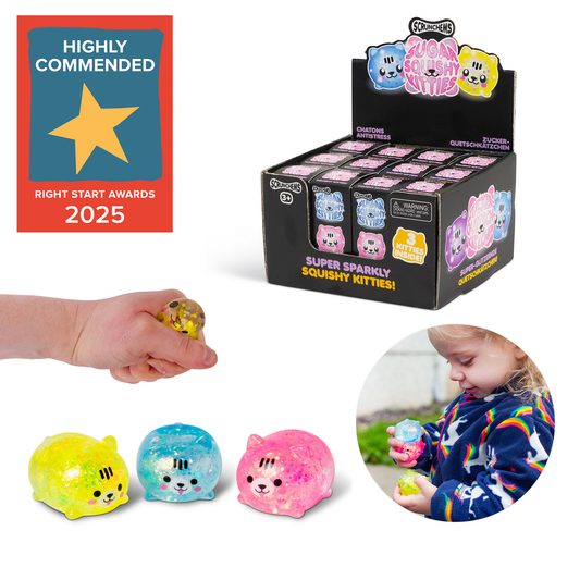 Scrunchems Sugar Kitties Groovy Squishy Fidget Toy 3 Pack