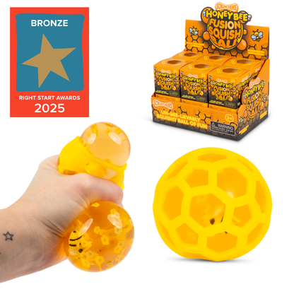 Scrunchems Honeybee Fusion Squish Ball Groovy Squishy Fidget Toy