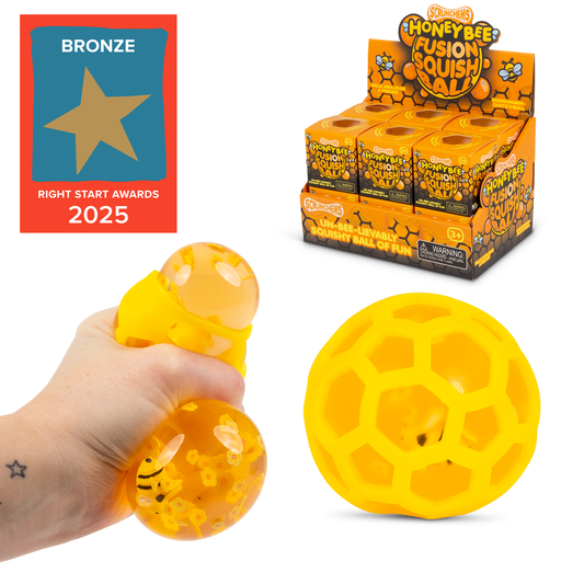 Scrunchems Honeybee Fusion Squish Ball Groovy Squishy Fidget Toy