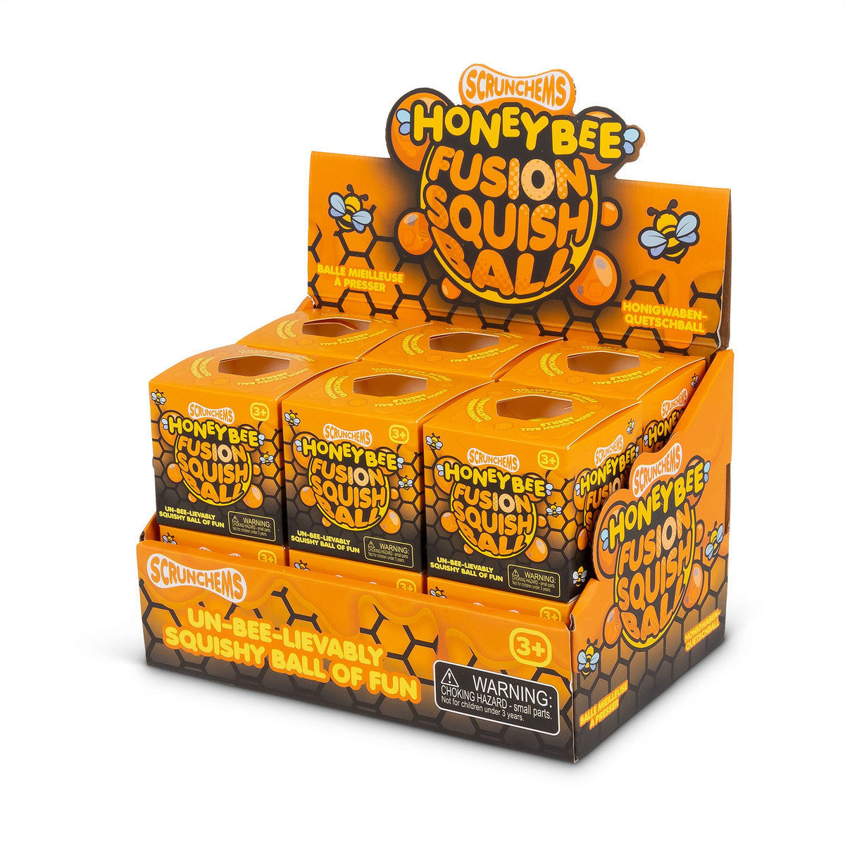 Scrunchems Honeybee Fusion Squish Ball Groovy Squishy Fidget Toy