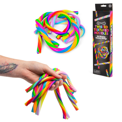 Scrunchems Twisted Textured Noodles Sensory Fidget Toy 6 Pack