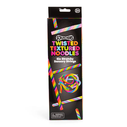 Scrunchems Twisted Textured Noodles Sensory Fidget Toy 6 Pack