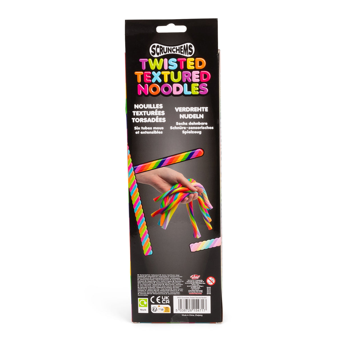 Scrunchems Twisted Textured Noodles Sensory Fidget Toy 6 Pack