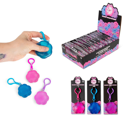Scrunchems Flower Power Sugar Groovy Squishy Keychain Toy