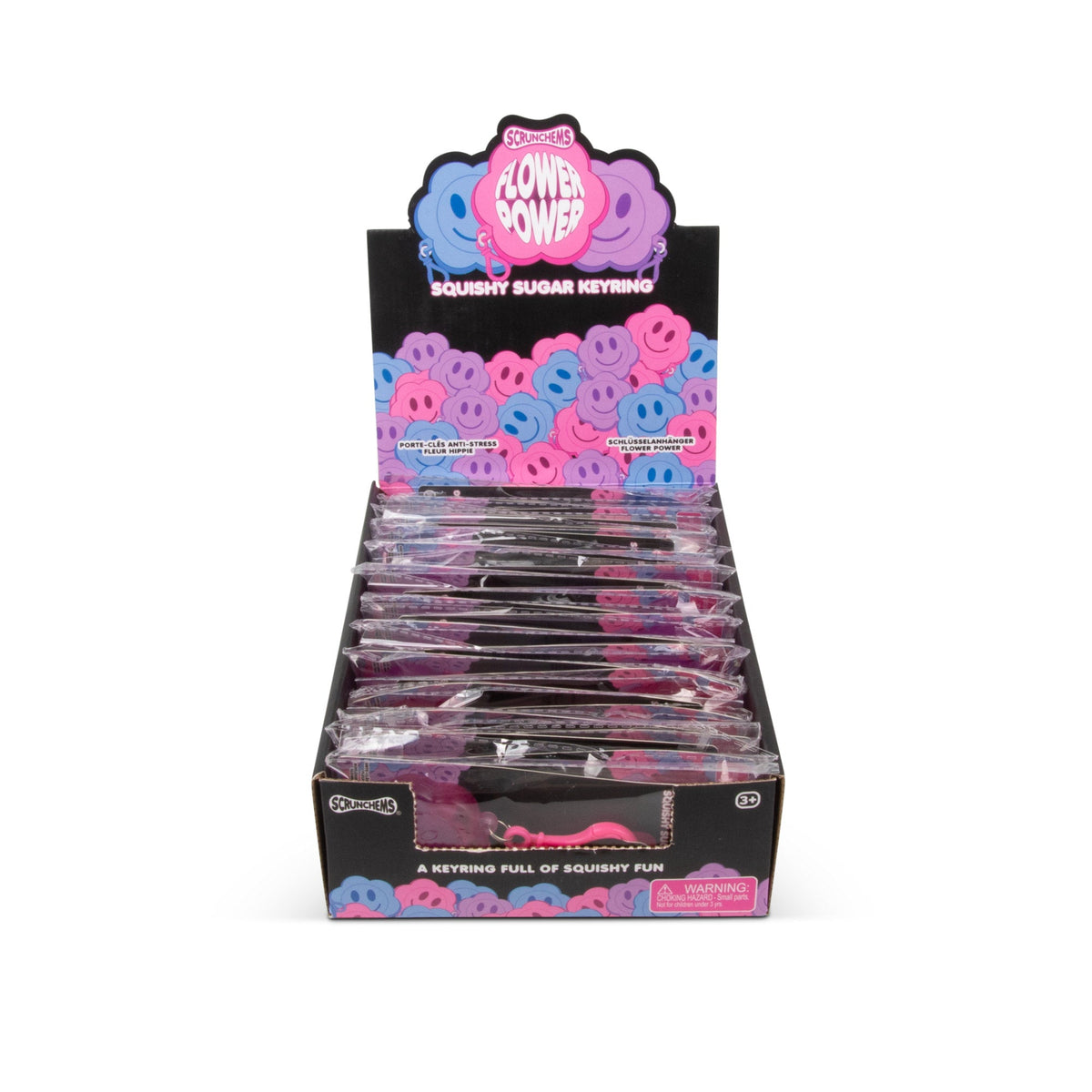 Scrunchems Flower Power Sugar Groovy Squishy Keychain Toy