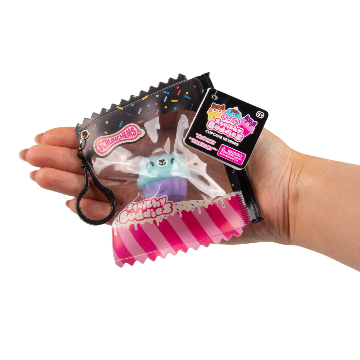 Scrunchems Cupcake Mochi Groovy Squishy Fidget Toy Keyring