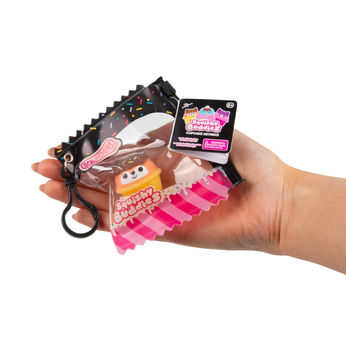 Scrunchems Cupcake Mochi Groovy Squishy Fidget Toy Keyring
