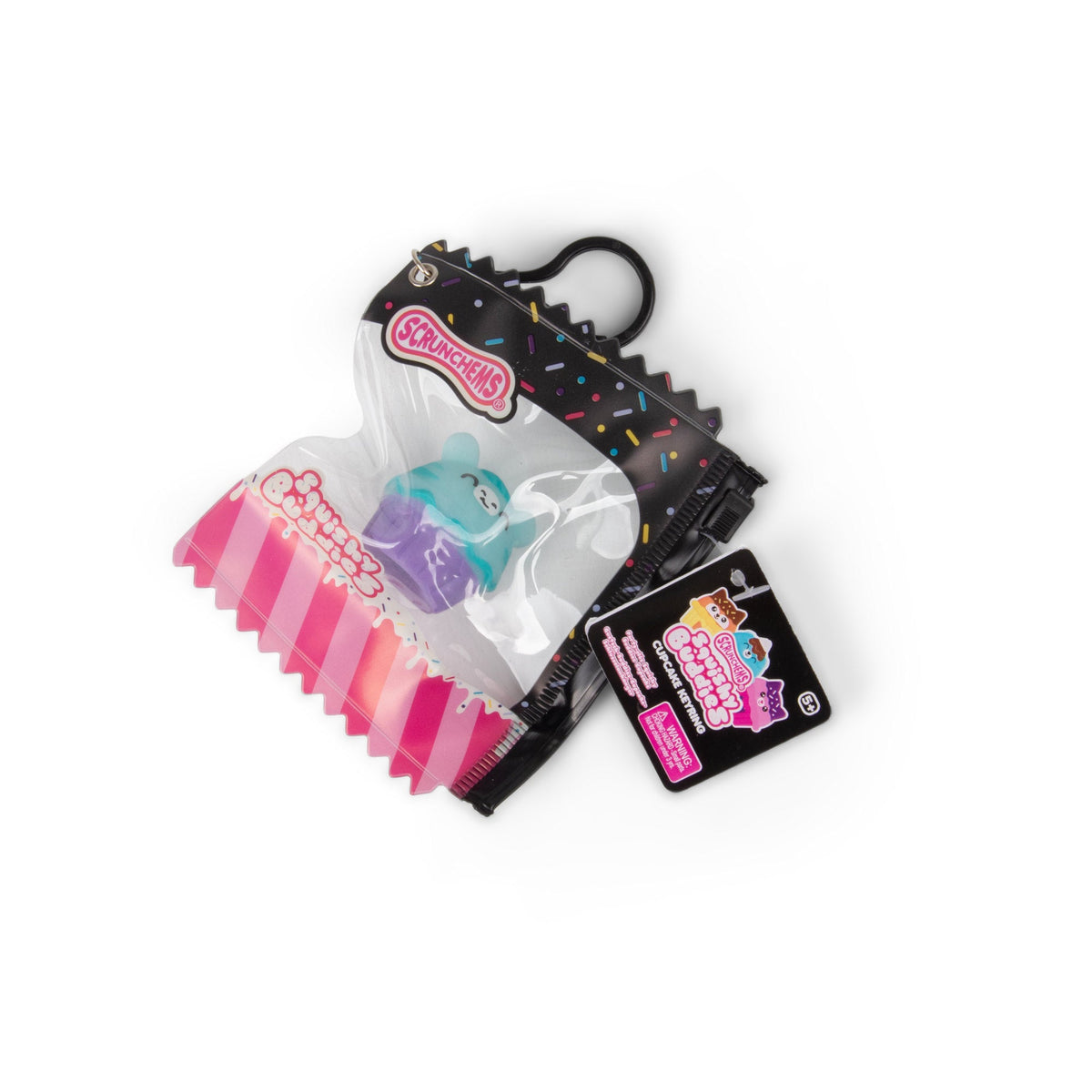 Scrunchems Cupcake Mochi Groovy Squishy Fidget Toy Keyring