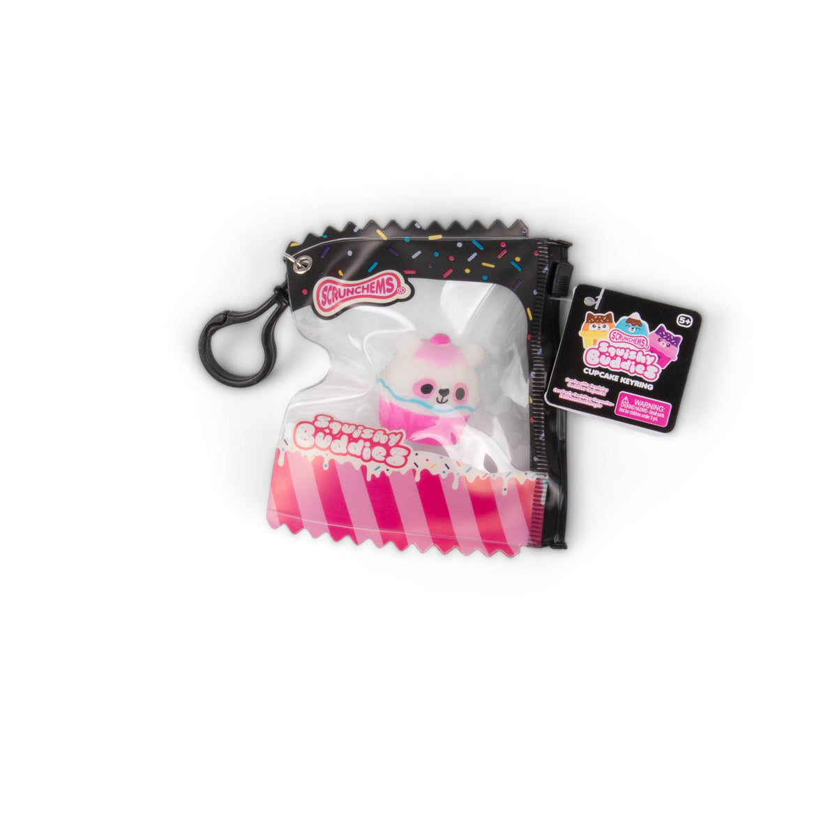 Scrunchems Cupcake Mochi Groovy Squishy Fidget Toy Keyring