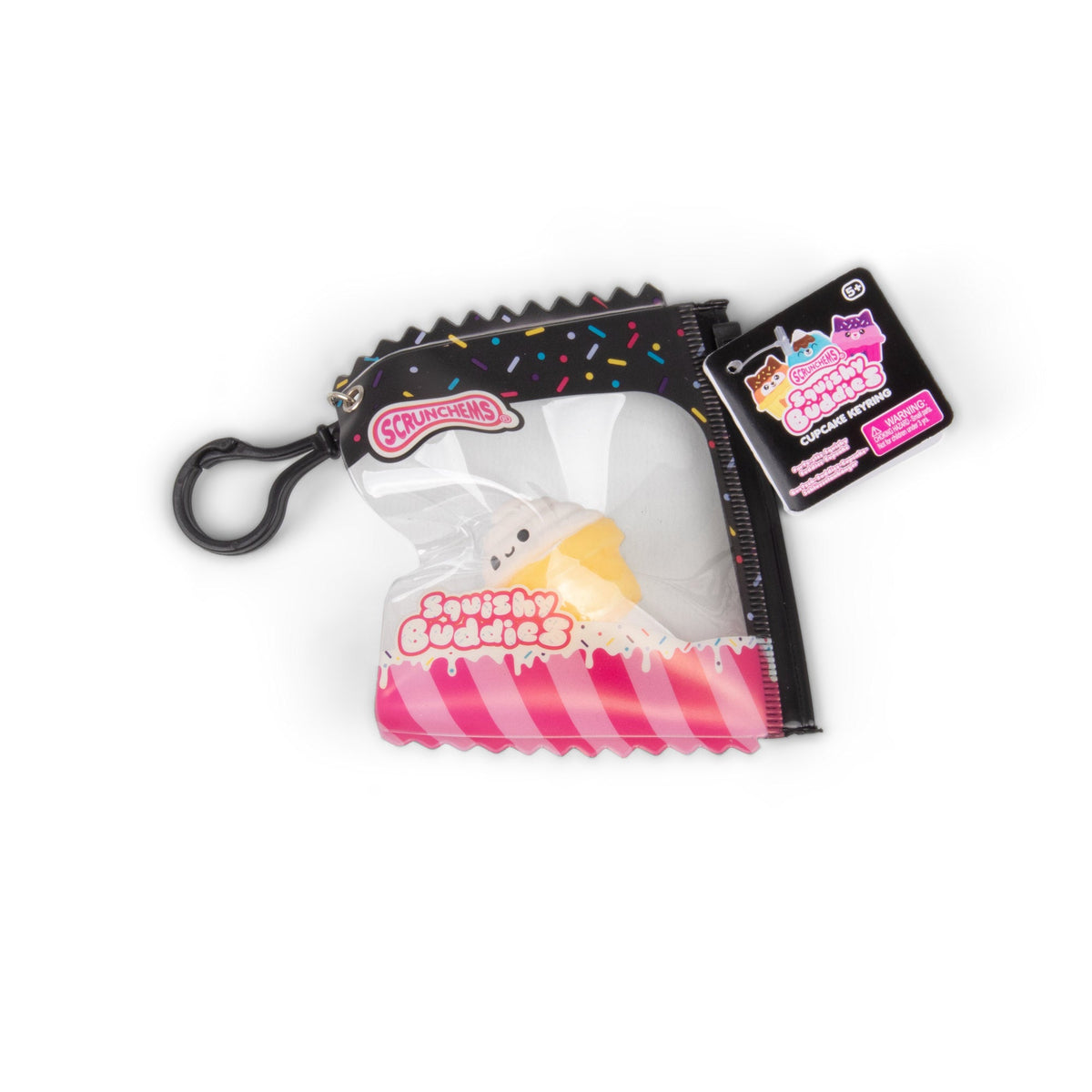 Scrunchems Cupcake Mochi Groovy Squishy Fidget Toy Keyring
